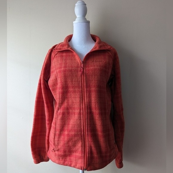 Columbia Tops - Columbia Red Plaid Pattern Fleece Medium
